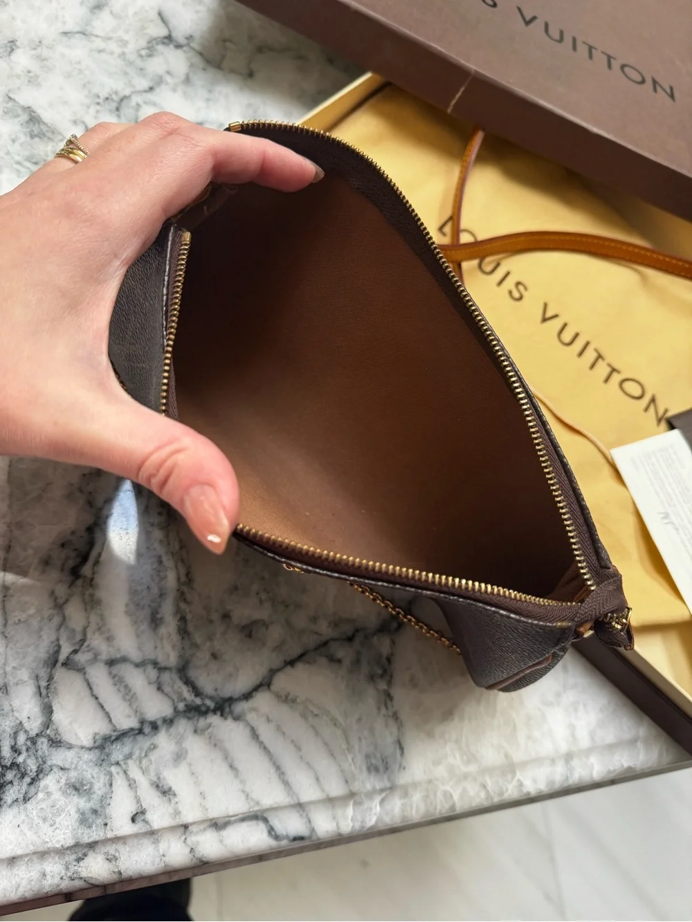Louis Vuitton Brown Eva Monogram Canvas Cross Body Bag